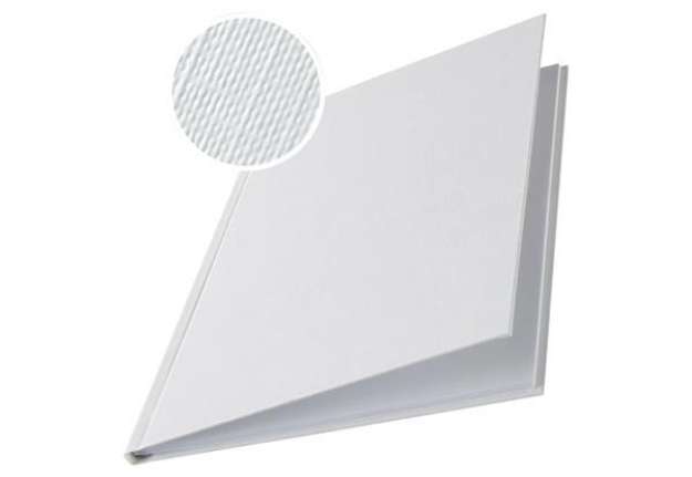 Immagine di Copertina rigida 10-35 fogli Leitz impressBIND in cartone con dorso da 3,5 mm A4 bianco  conf. da 10