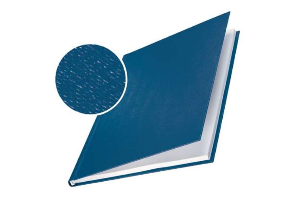 Immagine di Copertina rigida max 246-280 fogli Leitz impressBIND in cartone con dorso da 28 mm A4 blu  conf. da