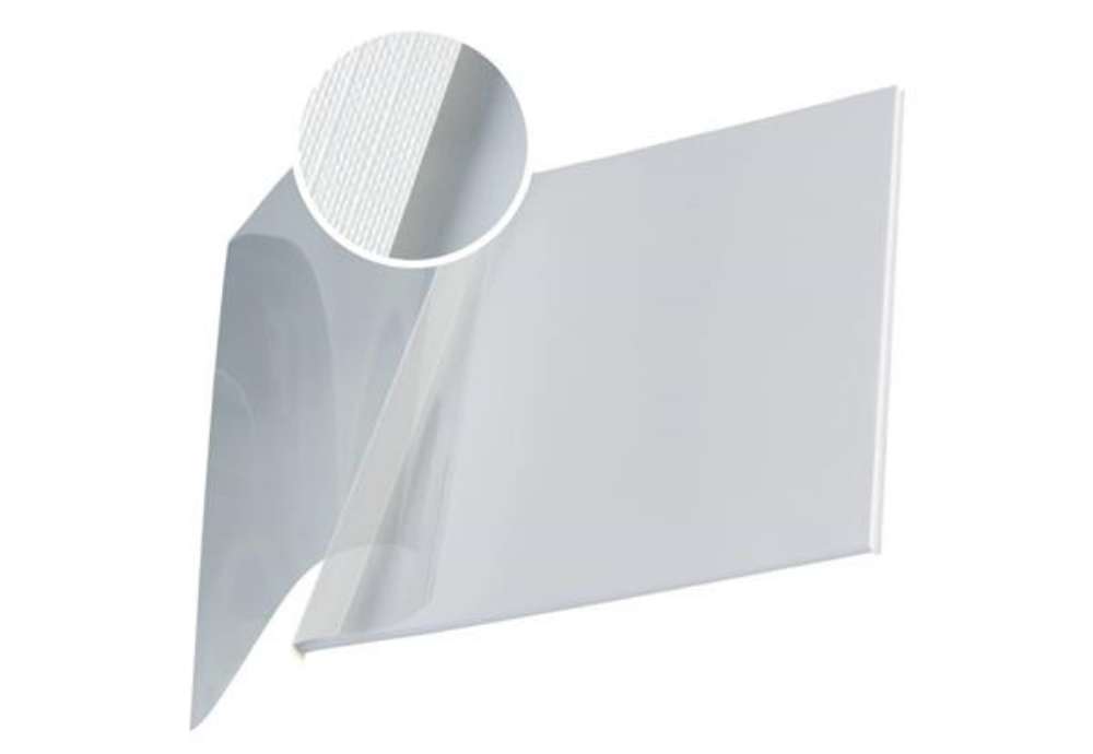 Immagine di Copertina flessibile max 10-35 fogli Leitz impressBIND in PPL con dorso da 3,5 mm A4 bianco  conf. d