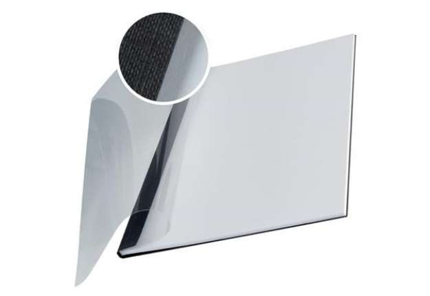 Immagine di Copertina flessibile max 10-35 fogli Leitz impressBIND in PPL con dorso da 3,5 mm A4 nero  conf. da