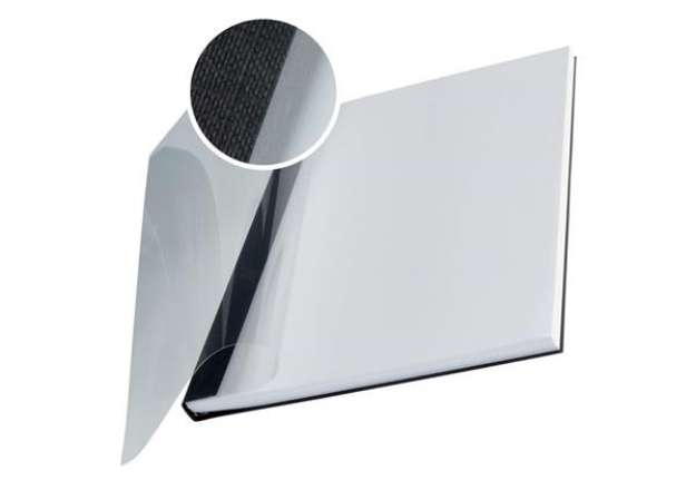 Immagine di Copertina flessibile max 71-105 fogli Leitz impressBIND in PPL con dorso da 10,5 mm A4 nero  conf. d