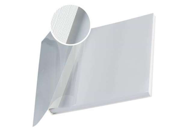 Immagine di Copertina flessibile max 106-140 fogli Leitz impressBIND in PPL con dorso da 14 mm A4 bianco  conf.