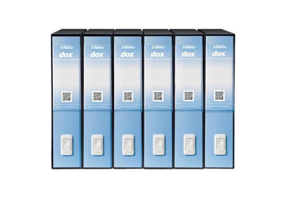 Immagine di Registratore a leva DOX2 Protocollo S. Francisco 28,5x35 cm - dorso 8 cm azzurro - D15216