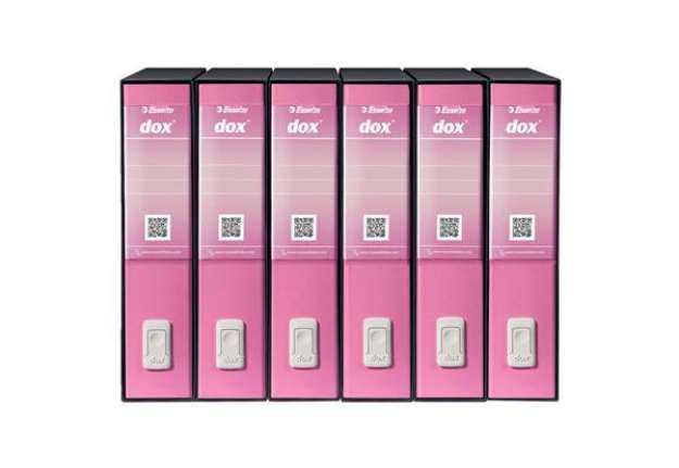 Immagine di Registratore a leva DOX2 Protocollo S. Francisco 28,5x35 cm - dorso 8 cm rosa - D15219
