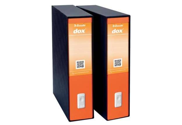 Immagine di Registratore a leva DOX2 Protocollo 28,5x35 cm - dorso 8 cm arancione arancione - D26202