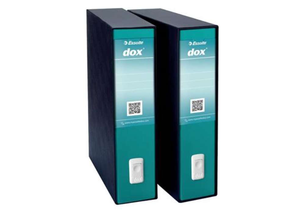 Immagine di Registratore a leva DOX2 Protocollo 28,5x35 cm - dorso 8 cm verde mare D26212