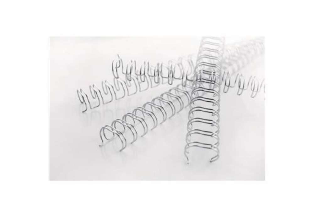 Immagine di Spirali metalliche a 34 anelli GBC Wirebind 6 mm a4 nero conf da 100 spirali - RG810410
