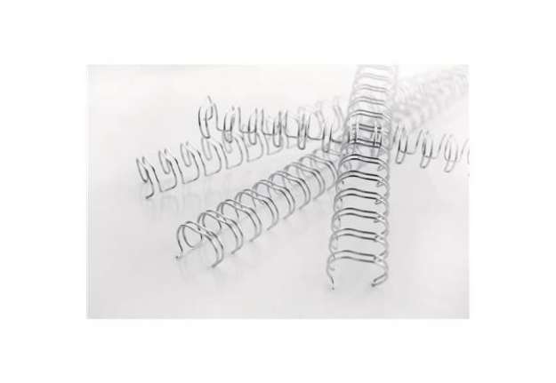 Immagine di Spirali metalliche a 34 anelli GBC Wirebind 6 mm a4 nero conf da 100 spirali - RG810410