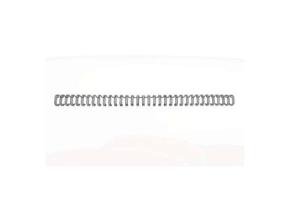 Immagine di Spirali metalliche a 34 anelli GBC Wirebind 8 mm a4 nero conf da 100 spirali - RG810510