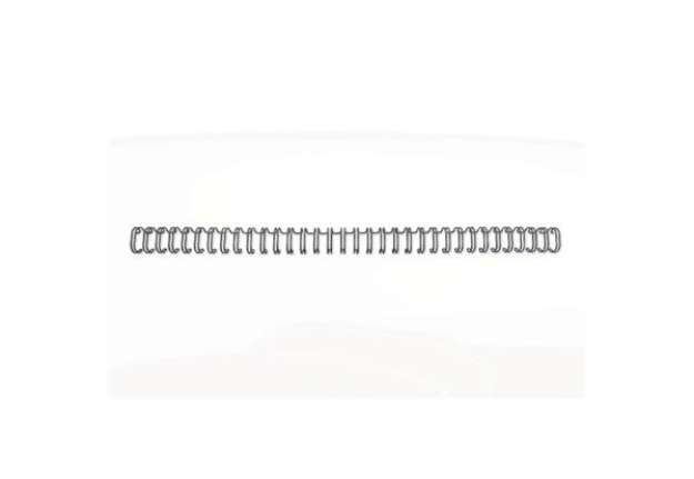 Immagine di Spirali metalliche a 34 anelli GBC Wirebind 8 mm a4 nero conf da 100 spirali - RG810510