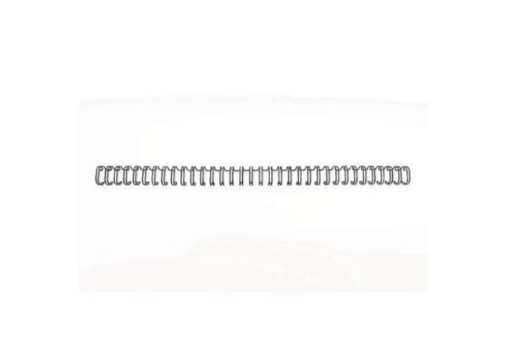 Immagine di Spirali metalliche a 34 anelli GBC Wirebind 9 mm a4 nero conf da 100 spirali - RG810610