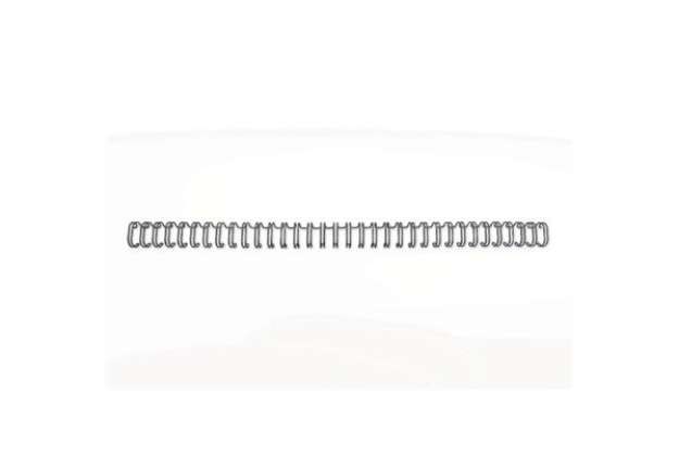 Immagine di Spirali metalliche a 34 anelli GBC Wirebind 9 mm a4 nero conf da 100 spirali - RG810610