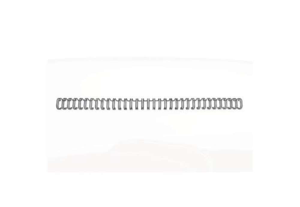 Immagine di Spirali metalliche a 34 anelli GBC WireBind W18 12 mm a4 nero conf da 100 spirali - RG810810