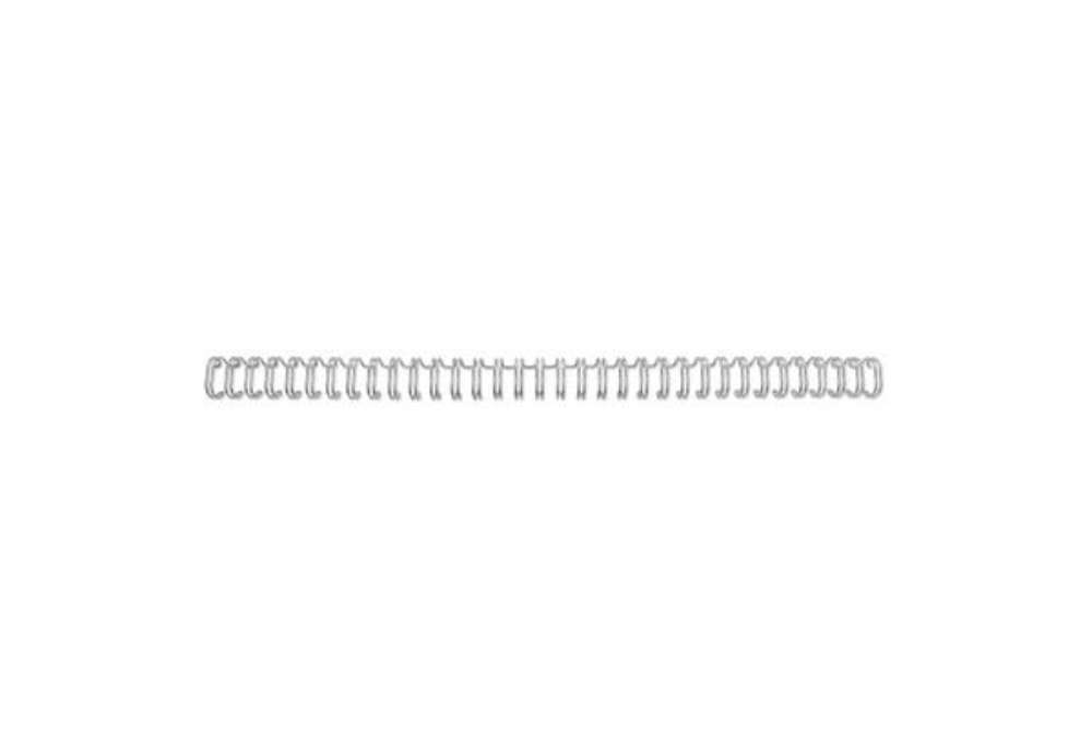 Immagine di Spirali metalliche a 34 anelli GBC WireBind 14 mm a4 argento conf da 100 spirali - RG810997