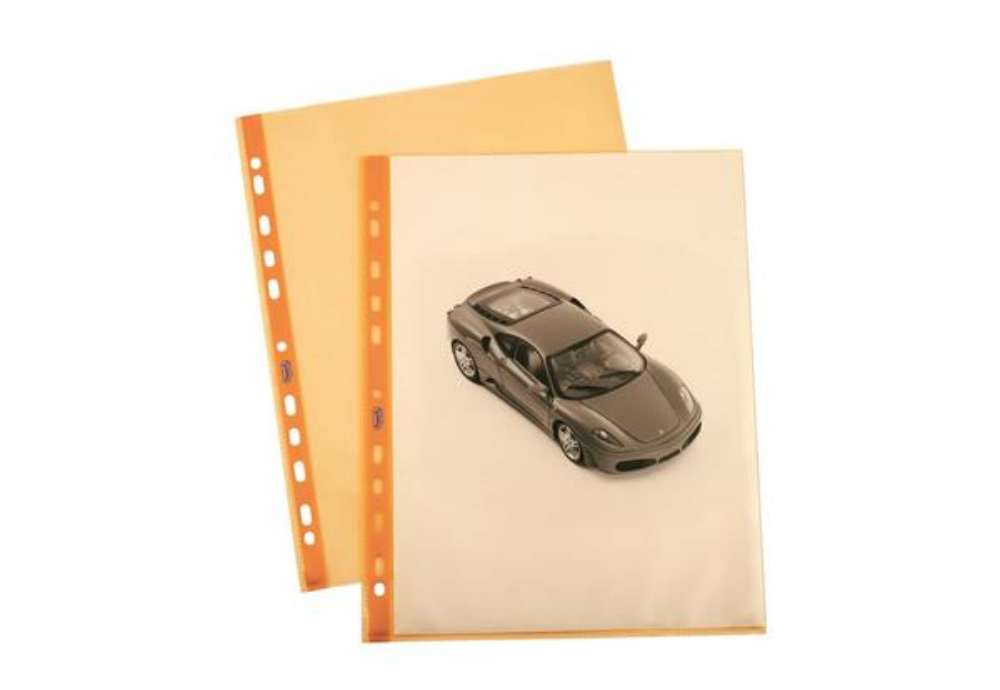 Immagine di Buste a foratura universale lisce FAVORIT Art Superior 22x30 cm arancione conf. da 25 - 100206798