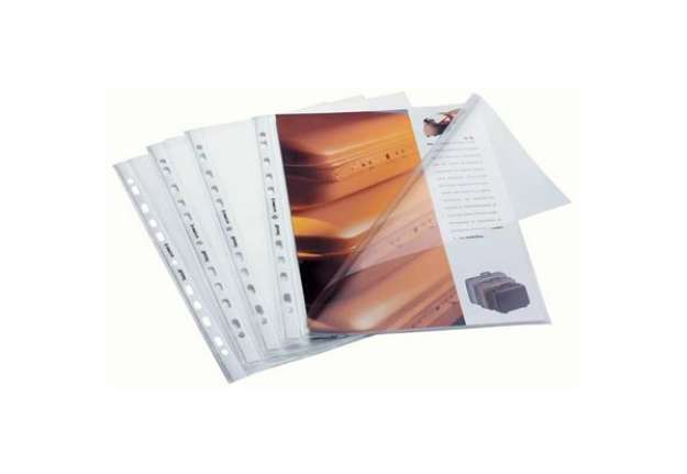 Immagine di Buste trasp. a foratura universale FAVORIT aperte liscia superior 22x30 cm conf. da 50 - 100460073