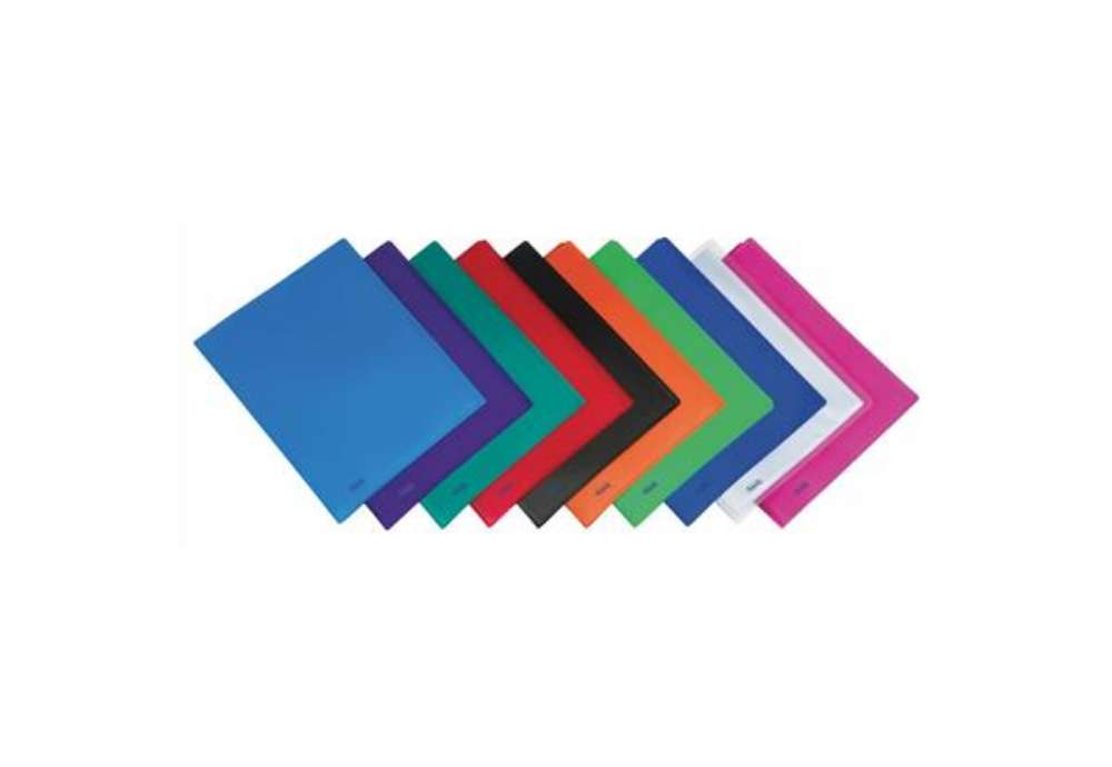 Immagine di Portalistino a fogli fissi FAVORIT Sviluppo buccia d'arancia 22x30 cm 30 buste blu - 100460264