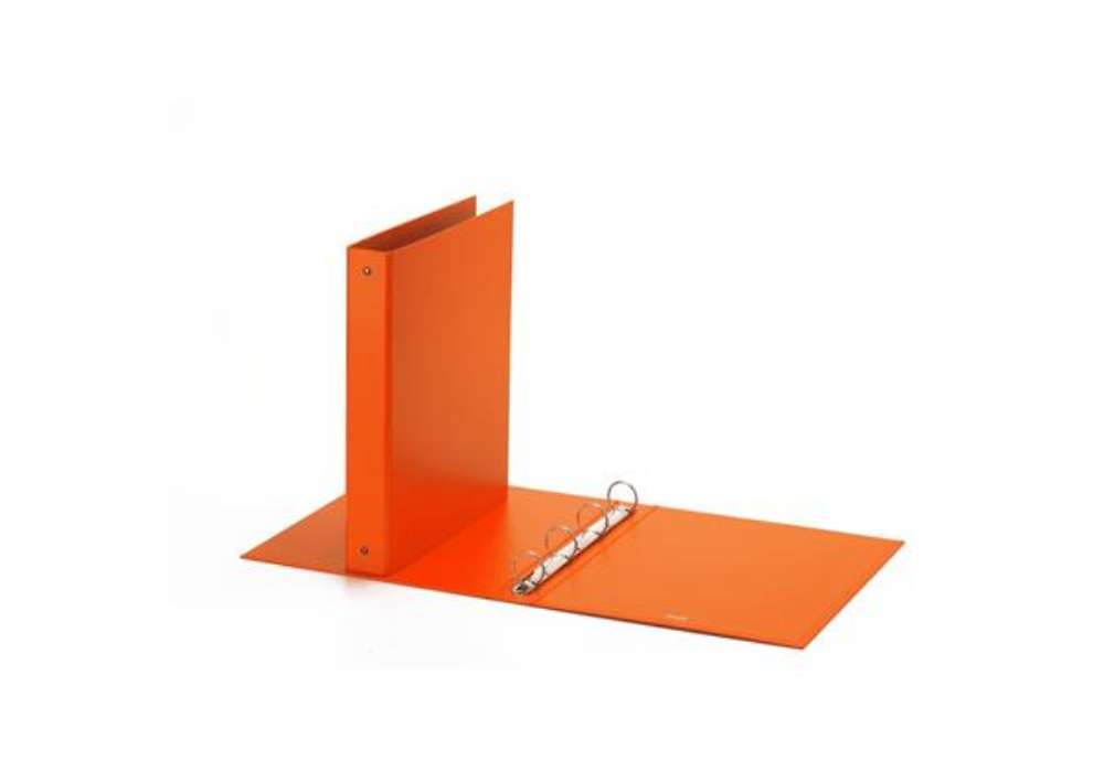 Immagine di Raccoglitore FAVORIT Europa 22x30 cm 4 anelli tondi Ø 30 mm - dorso 4 cm arancio 400051153