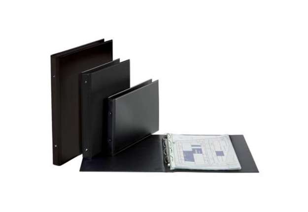 Immagine di Raccoglitore personalizzabile FAVORIT 40,5x53 cm 4 anelli tondi Ø 30 mm nero 100500162