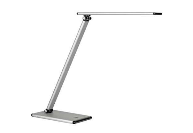Immagine di Lampada da tavolo a led UNILUX Terra grigio metallizzato con dimmer 400077409
