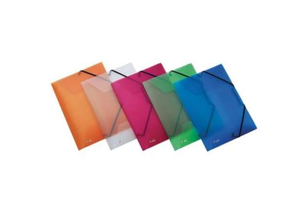 Immagine di Cartellina a 3 lembi con elastico FAVORIT Lumina 22x30 cm - dorso espandibile 0-3 cm trasp. - 400116