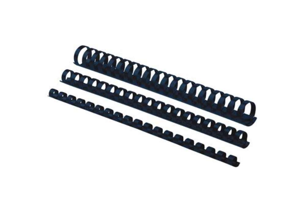 Immagine di Dorsi plastici FELLOWES blu ad anello tondo 16 mm - 101-120 fogli conf.100 - 5347106