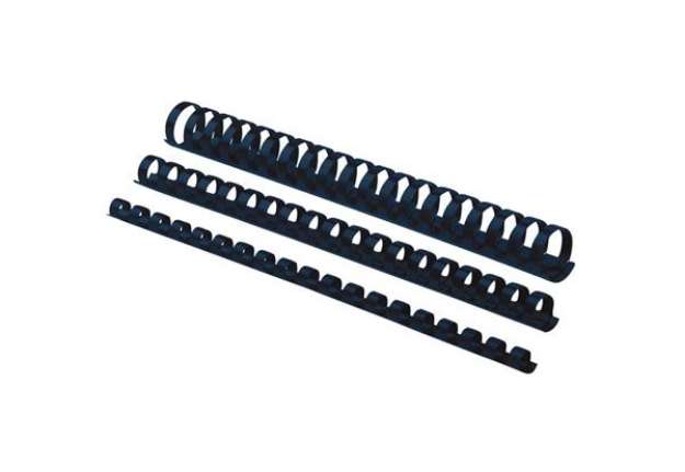Immagine di Dorsi plastici FELLOWES blu ad anello tondo 19 mm -  121-150 fogli conf.100 - 5347505