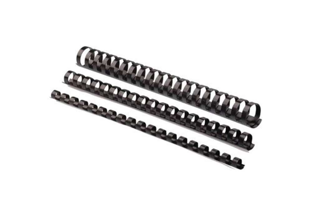 Immagine di Dorsi plastici FELLOWES nero ad anello tondo 19 mm -  121-150 fogli conf.100 - 5347705
