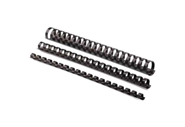 Immagine di Dorsi plastici FELLOWES nero ad anello tondo 28 mm  201-240 fogli conf.50 - 5348902