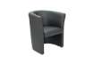 Immagine di Poltroncina attesa 1 posto Unisit Monia MO1 - struttura in legno - rivestimento ecopelle nero - MO1/