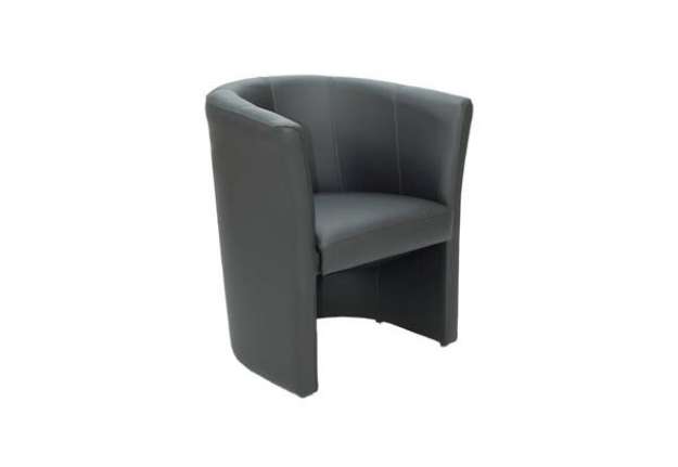 Immagine di Poltroncina attesa 1 posto Unisit Monia MO1 - struttura in legno - rivestimento ecopelle nero - MO1/