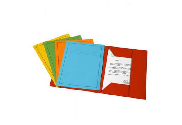 Immagine di Cartella a 3 lembi Fraschini Bristol 25x33 cm con dorso espandibile fino a 2 cm blu conf. da 25 - 20