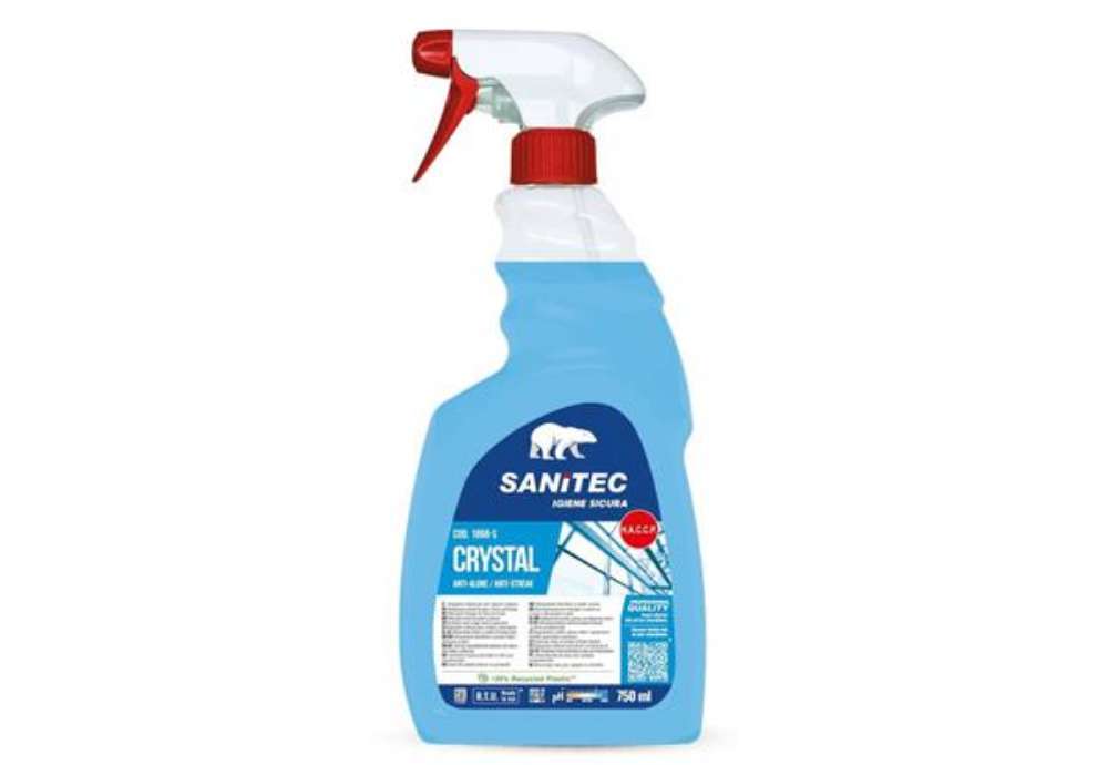 Immagine di Detergente multiuso per vetri e specchi SANITEC Crystal 750 ml 1866-S
