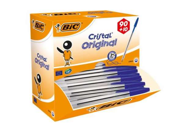 Immagine di EC - Penne a sfera BIC Cristal M 1 mm blu - value pack 90+10 - 942910