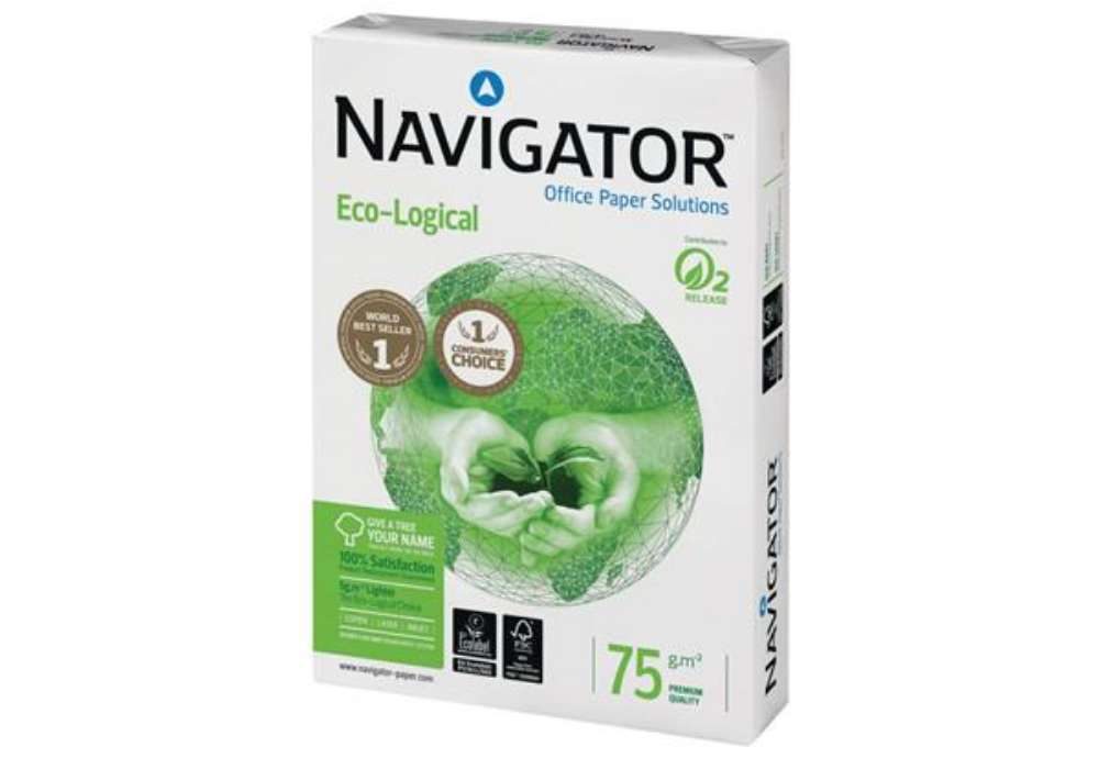 Immagine di Carta per fotocopie A4 Navigator Ecological 75 g/mq Risma da 500 fogli - NEC0750088