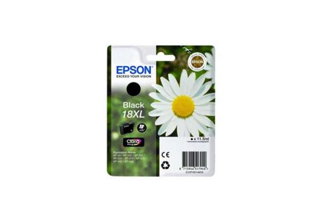 Immagine di Cartuccia inkjet alta capacità ink pigmentato Margherite 18XL Epson nero C13T18114012