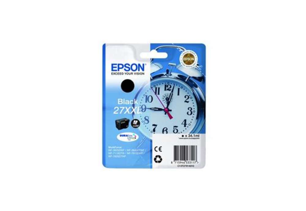 Immagine di Cartuccia inkjet alta capacità Sveglia 27XXL Epson nero C13T27914012