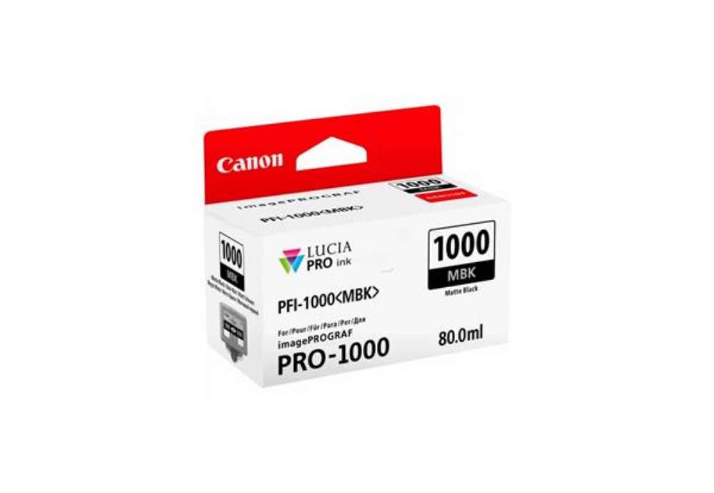 Immagine di Cartuccia inkjet PFI-1000MBK Canon nero opaco 0545C001