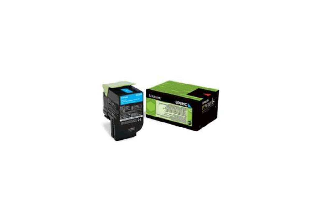 Immagine di Toner alta resa return program 802HC Lexmark ciano 80C2HC0