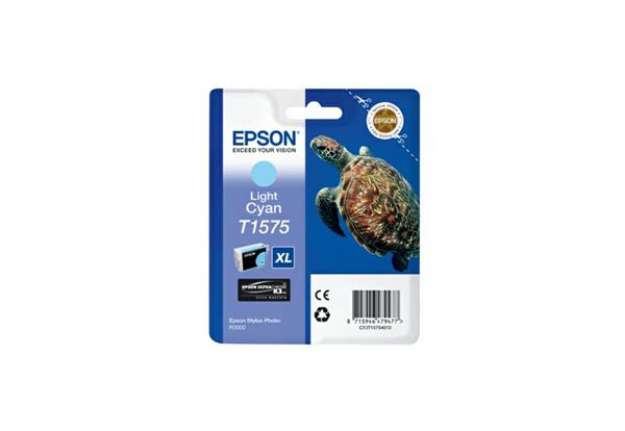 Immagine di Cartuccia inkjet alta capacità ink pigmentato blister RS T1575 Epson ciano chiaro - C13T15754010