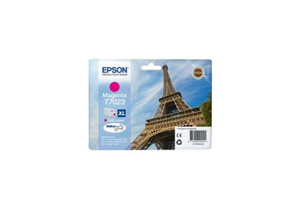 Immagine di Cartuccia inkjet alta capacità ink pigmentato blister RS T7023 Epson magenta - C13T70234010