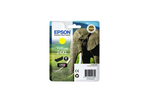 Immagine di Cartuccia inkjet alta capacità Elefante 24XL Epson giallo C13T24344012