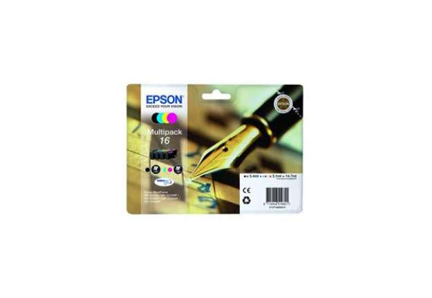 Immagine di cartucce inkjet Penna e Cruciverba 16 Epson n+c+m+g Conf. 4 - C13T16264012