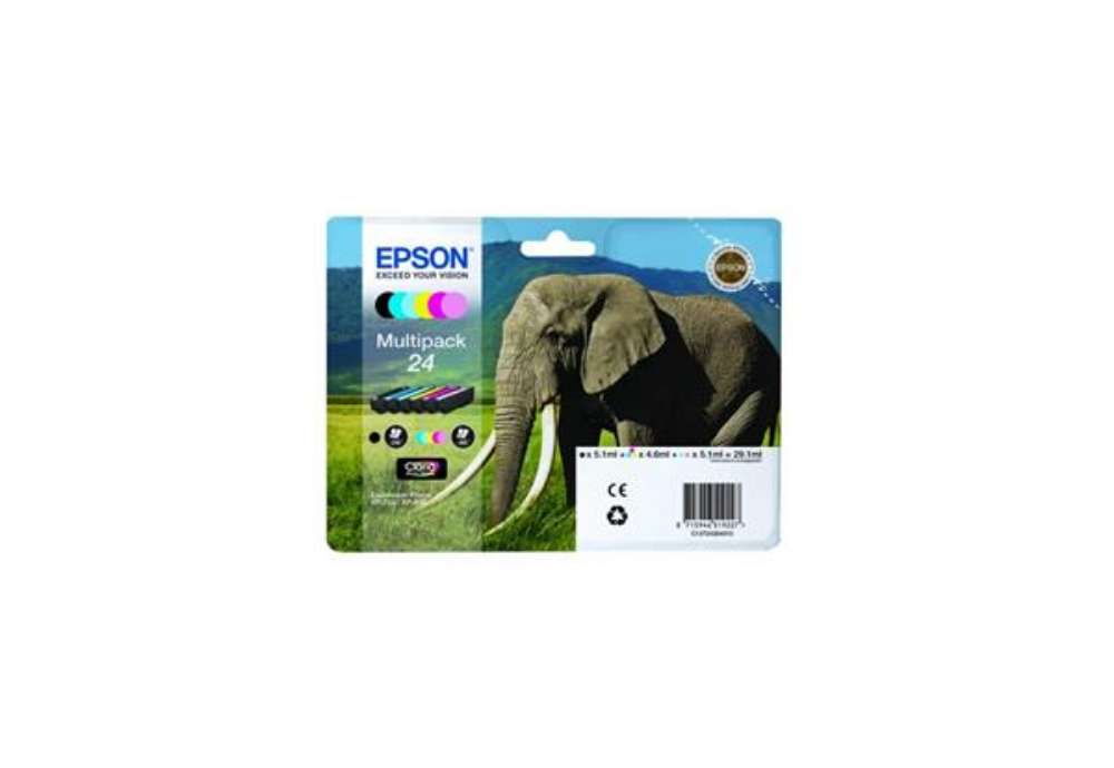 Immagine di Cartuccia inkjet Elefante 24 Epson 6 colori C13T24284011