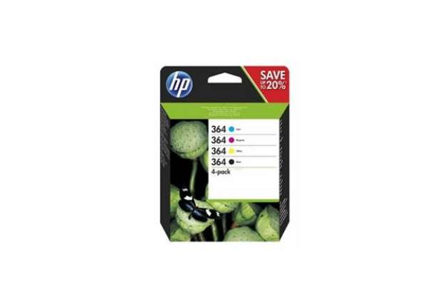 Immagine di cartucce inkjet 364 HP nero+ciano+magenta+giallo Conf. 4 - N9J73AE