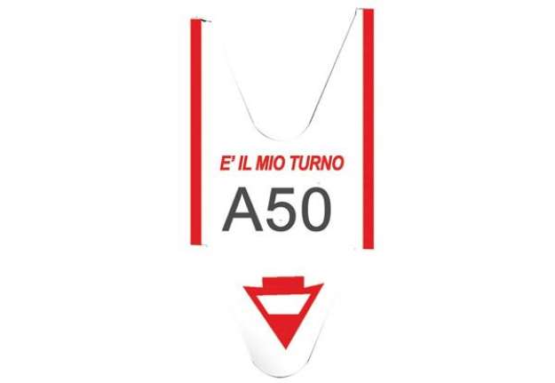 Immagine di Rotolo tagliandi per eliminacode PRINTEX 2000 tagliandi f.to lettera + 2 cifre rosso - Conf. 5 pezzi