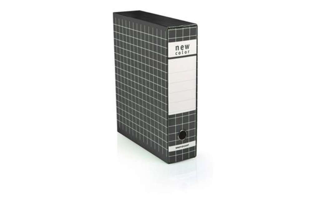 Immagine di Registratore protocollo con custodia BREFIOCART New Color 35x28,5 cm dorso 8 cm nero - 0201180.NE