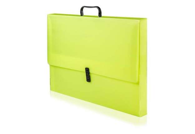 Immagine di Valigetta portaprogetti con maniglia BREFIOCART POLIONDA 27x38 cm dorso 5 cm colore fluo assortito -