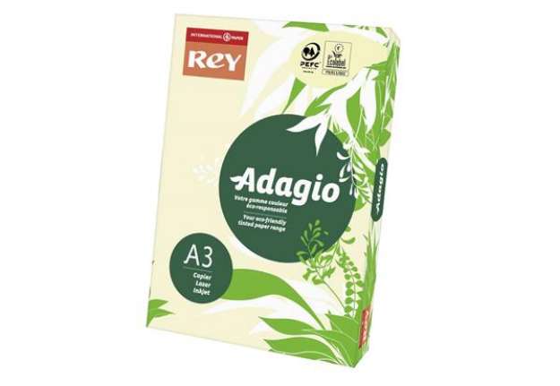 Immagine di Carta colorata A3 Sylvamo Rey Adagio 160 g/m² avorio 93 - Risma da 250 fogli - ADAGI160X486
