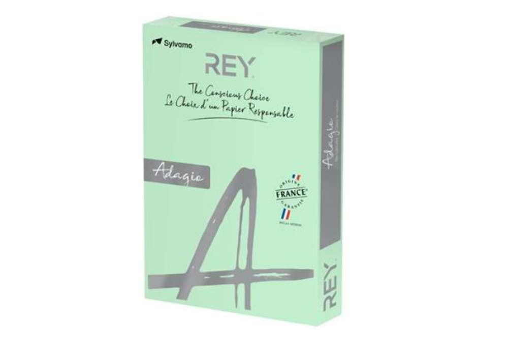 Immagine di Carta colorata A3 Sylvamo Rey Adagio 80 g/m² verde 81 - Risma da 500 fogli - ADAGI080X683